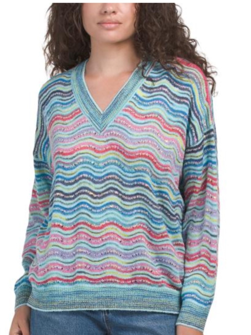 NWT MISSONI made in italy knit Mohair LightweighTurquoise sweater Size US XL